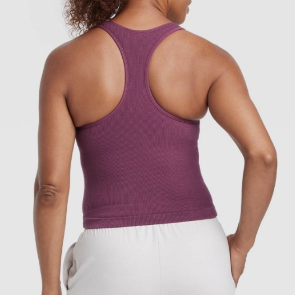 All In Motion Seamless Racerback Ribbed Tank Top - Picture 2 of 8